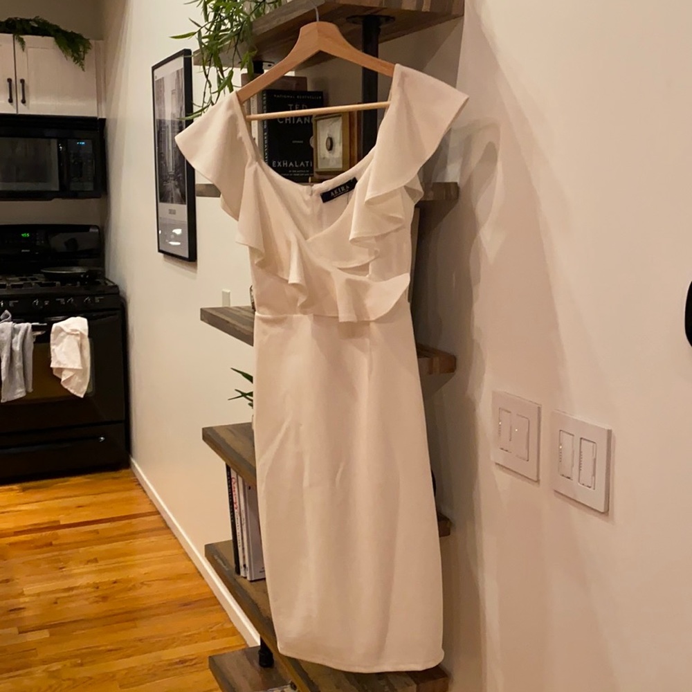 NWT Midi White Akita dress (perfect for rehearsal dinner or bridal shower!)
